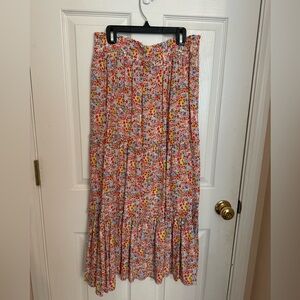 Loft Floral Skirt Medium